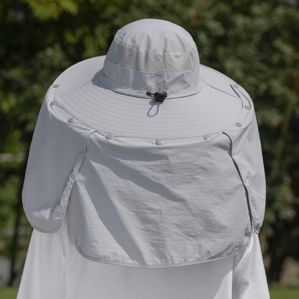Bucket Hat Women - Basit Kumaş Erkek Güneş Şapkası Boyun
