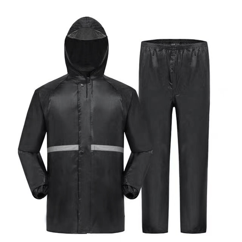 Women'S Fashion Rain Jacket - 2 adet kapüşonlu ceket ve pantolon