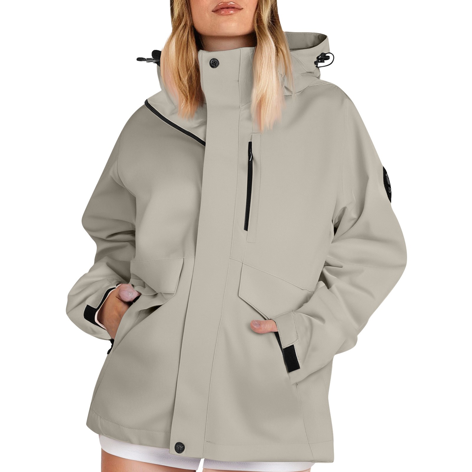 Women'S Fashion Rain Jacket - Sonbahar kadın Hafif yürüyüş ceketleri Düz
