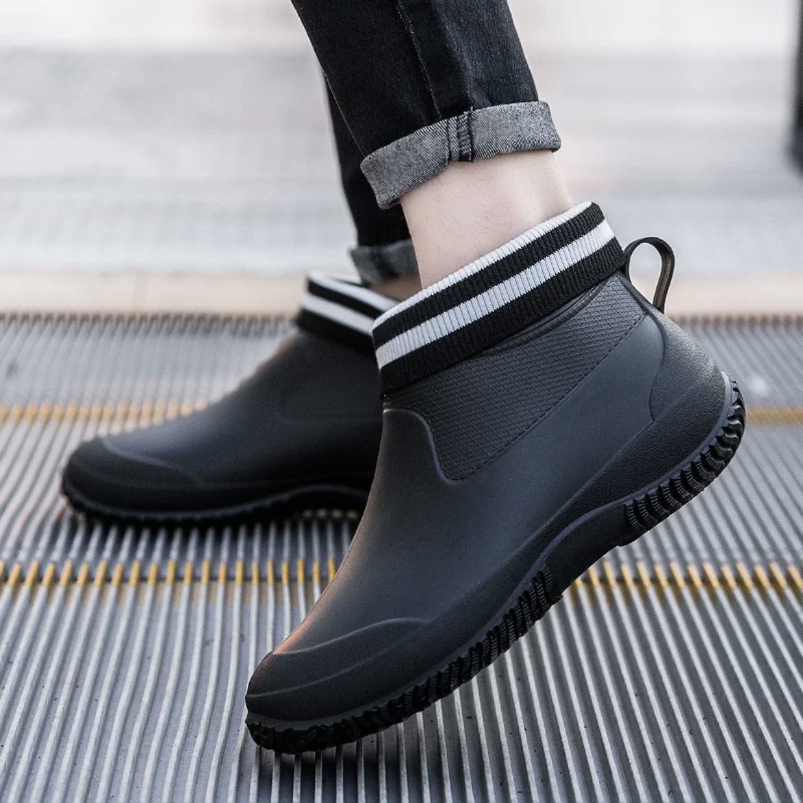 Women'S Fashion Gumboots - Moda çiftin yağmur çizmeleri kauçuk Gumboots