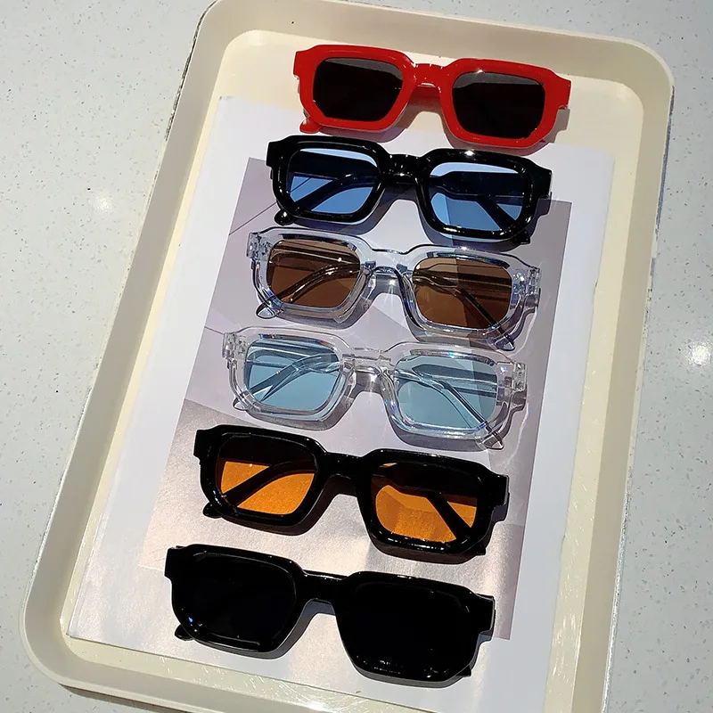 Women'S Fashion Eyeglass Frames - Vintage Dikdörtgen Çerçeve Güneş Gözlüğü Açık
