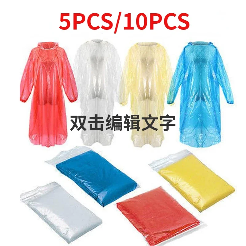 Women'S Fashion Rain Jacket - 5/10 adet tek kullanımlık yağmurluk yetişkin