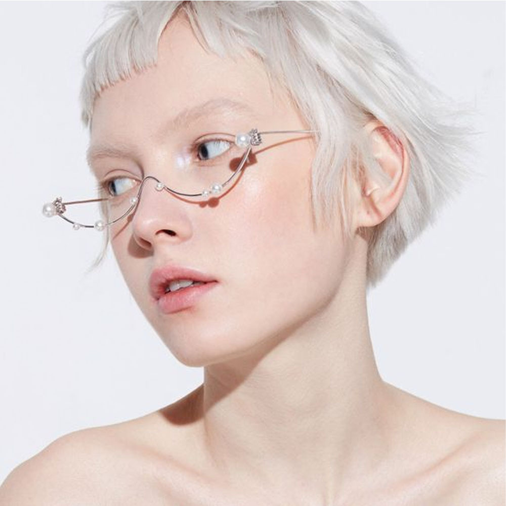 Women'S Fashion Eyeglass Frames - Stonefans taklit inci gözlük çerçeve kadınlar