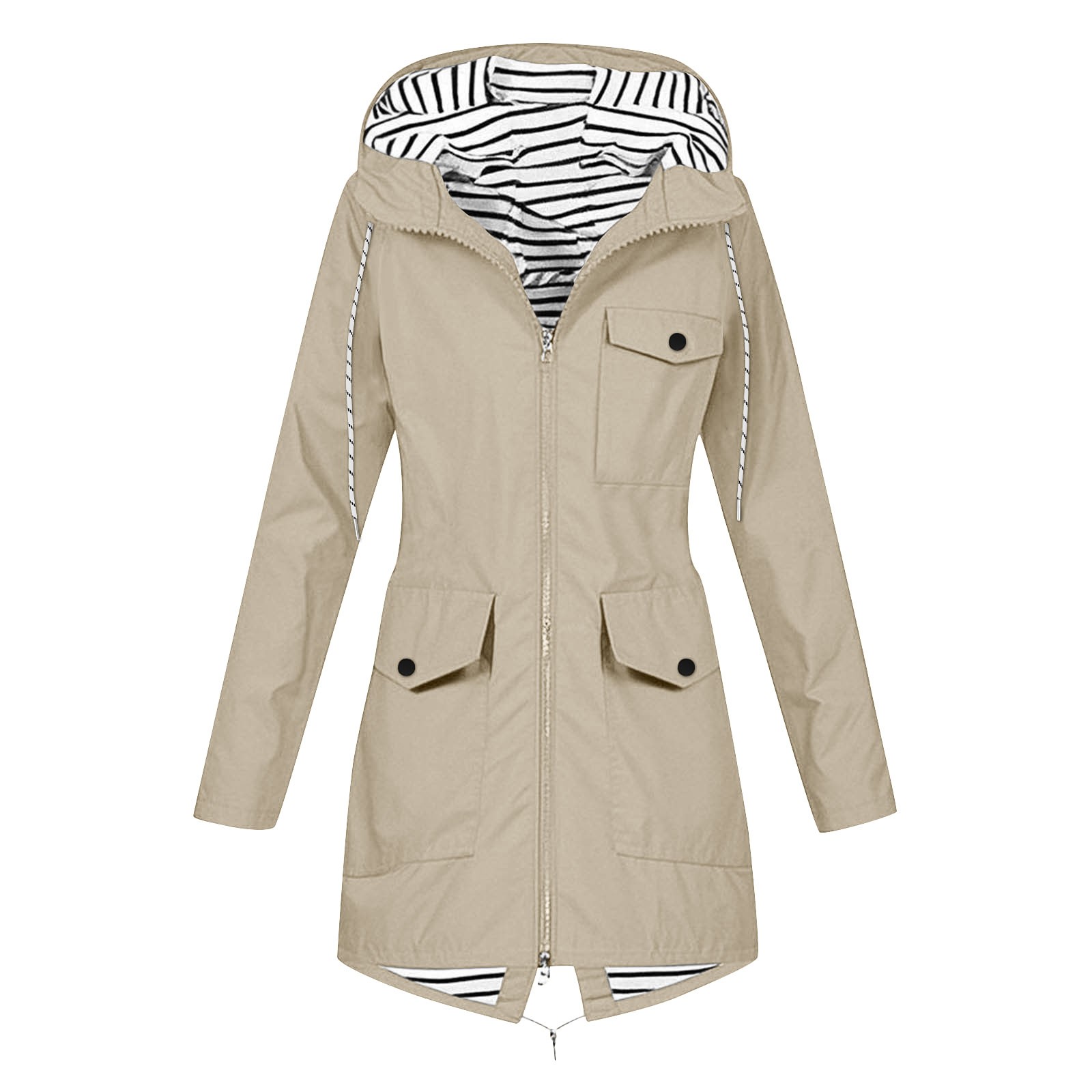 Kadın Fermuarlı Kapşonlu Ceket - Women'S Fashion Rain Jacket incelemesi ve fiyatı
