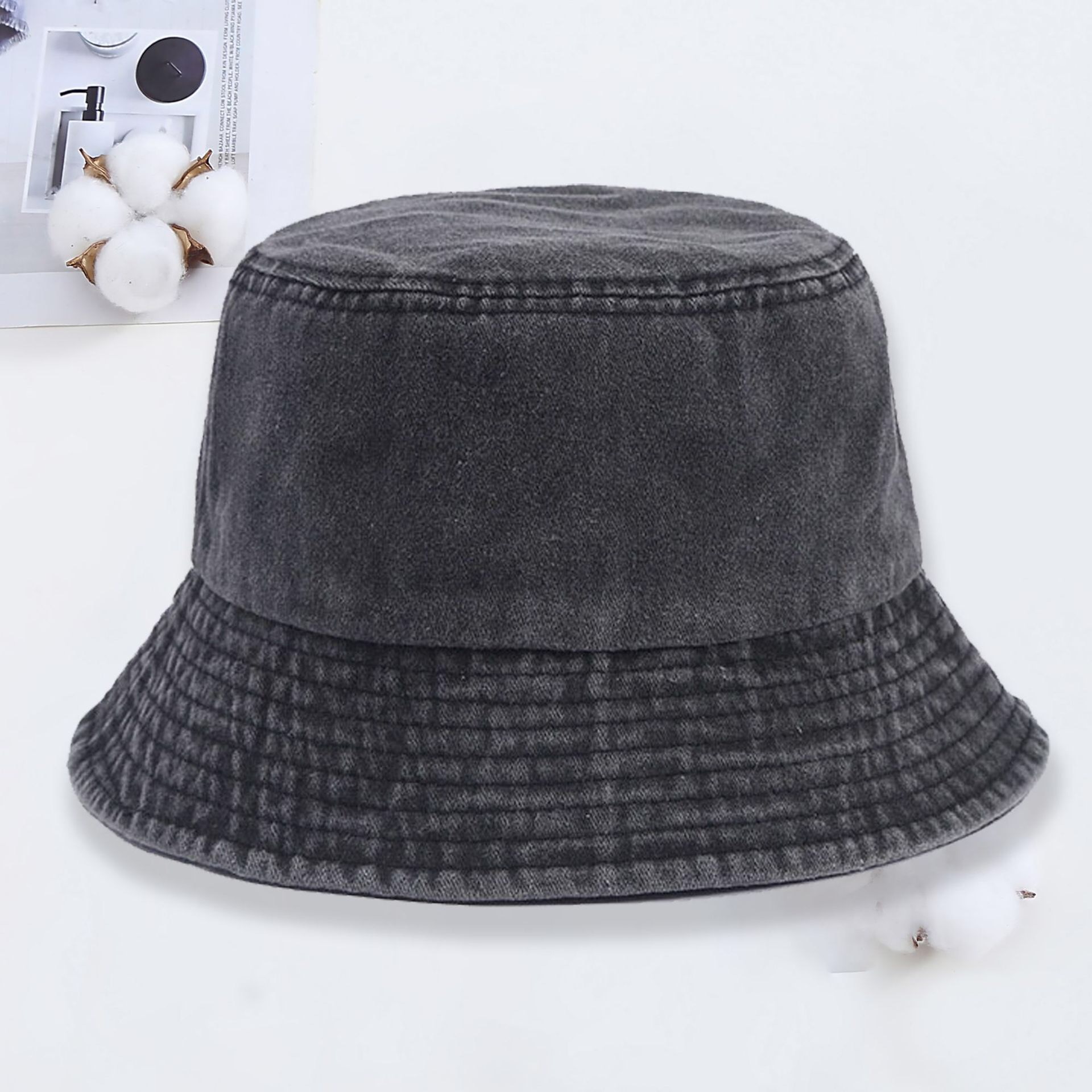 Özel logolu denim kova şapka,  - Bucket Hat Women incelemesi ve fiyatı