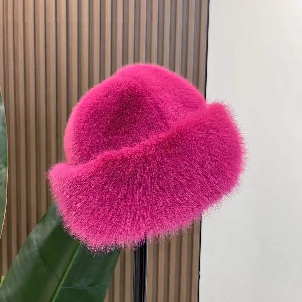 Yeni Kabarık Kürk Kış Şapka Dü - Bucket Hat Women incelemesi ve fiyatı